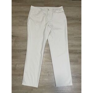 G/Fore Golf Pants Mens Sz 34x28 Ivory Tour 5-Pocket Straight Leg Stretch